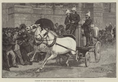 Parade de la Brigade des Pompiers de Londres devant le Prince de Galles - William Barnes Wollen